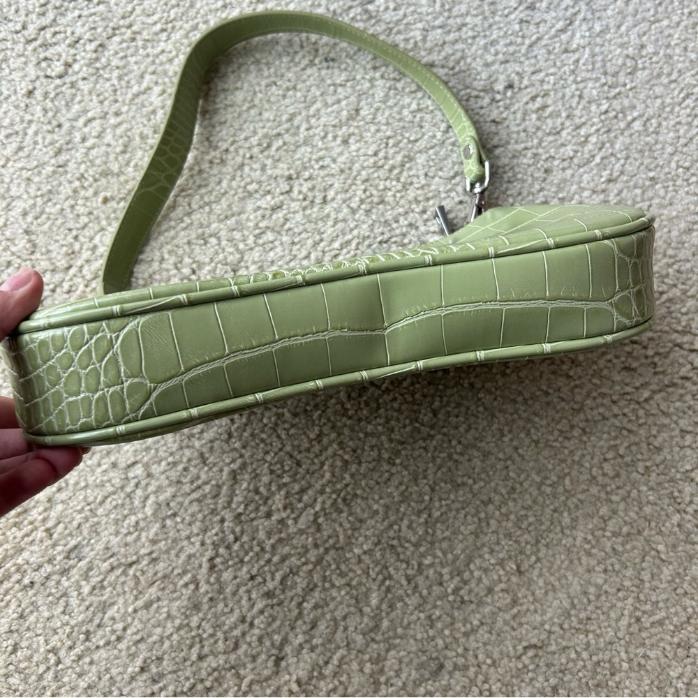 JW Pei Eva Shoulder Handbag - Sage Green Croc - Picture 6 of 10